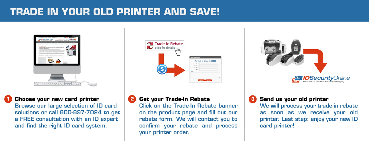 Trade in your old card printer and save!